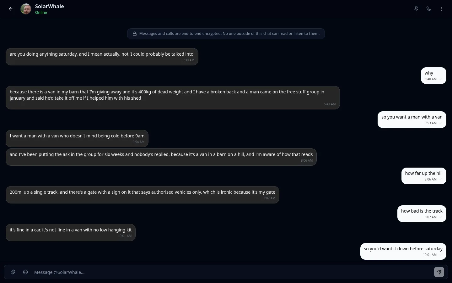 Lupyd Direct Messaging Interface