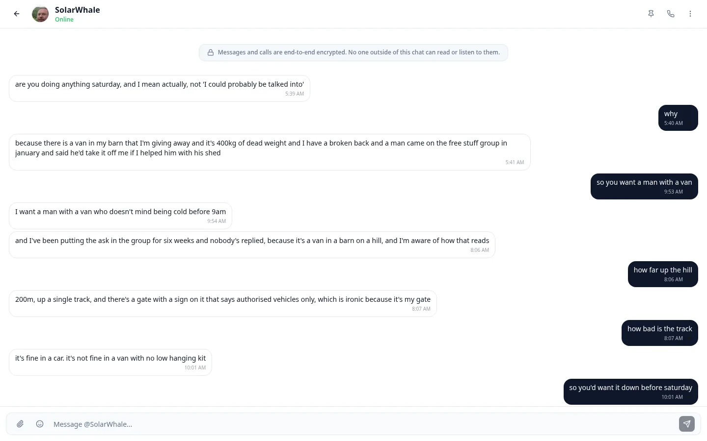 Lupyd Direct Messaging Interface