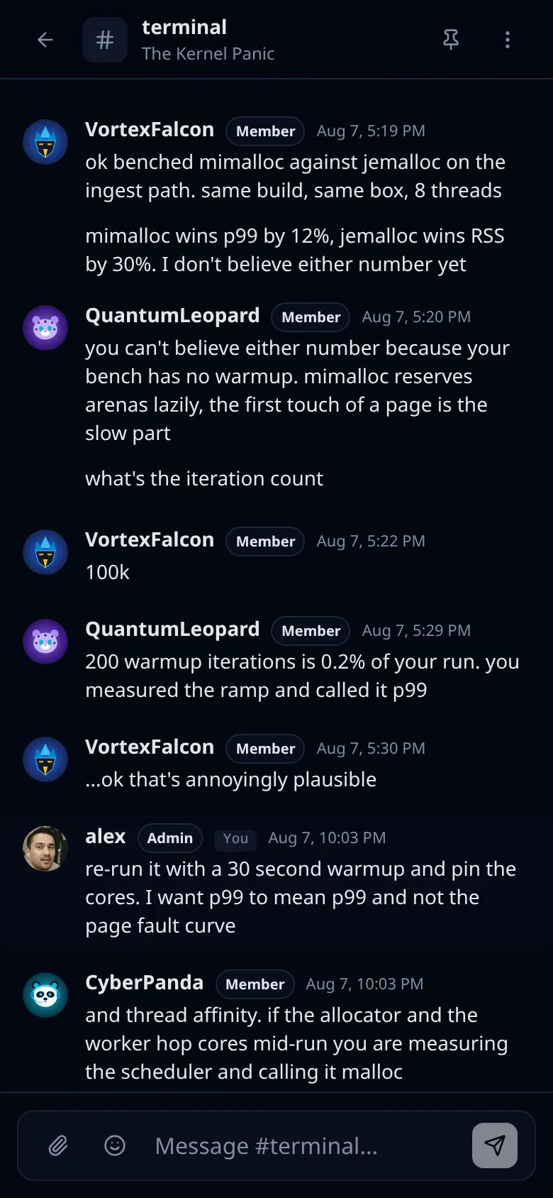 Lupyd Mobile Application showing encrypted conversation